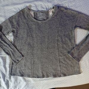 Others Follow womens gray sweatshirt with open back string design size s